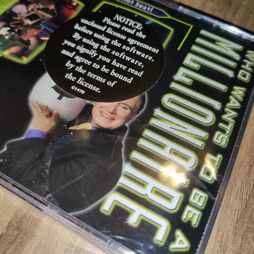 Who Wants to Be a Millionaire CD-ROM Jewel Case (PC, 2000) *NEW SEALED*